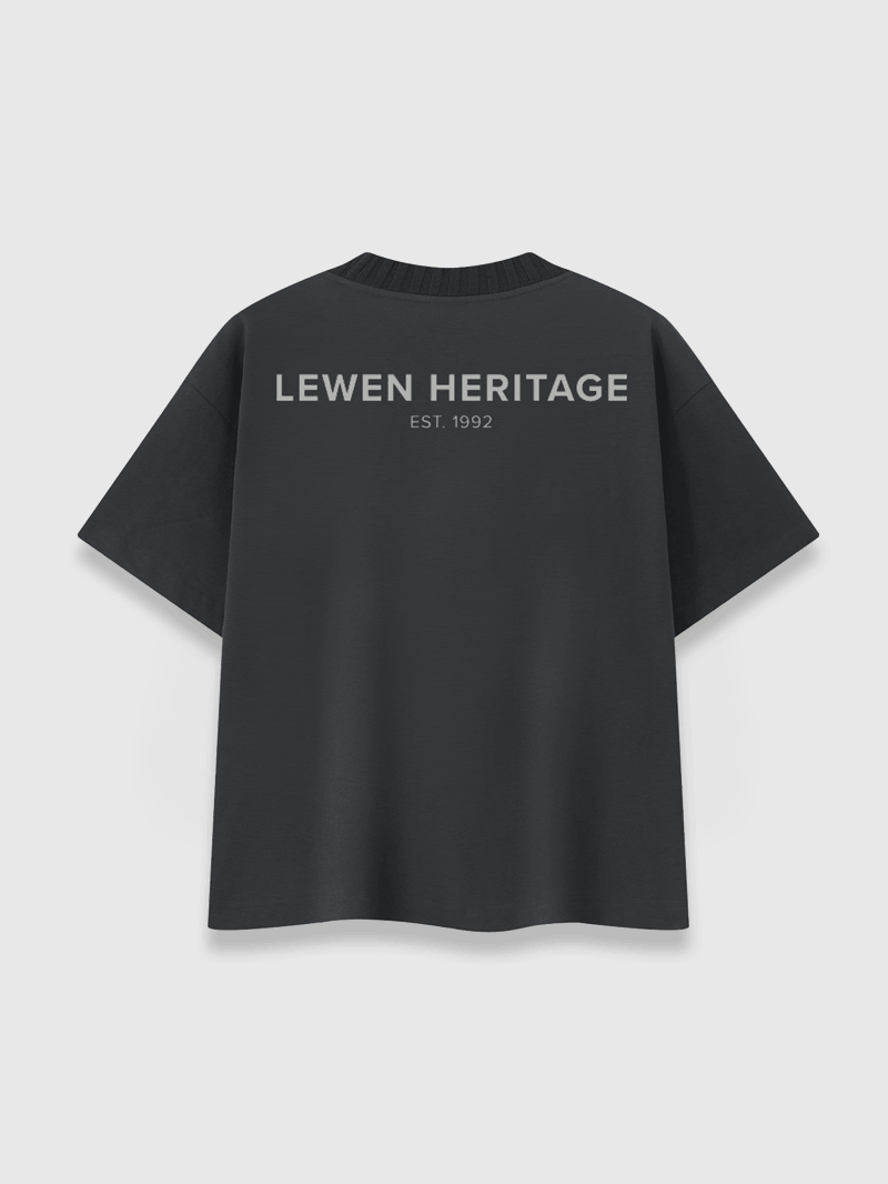 HERITAGE BOXY TEE DARK GRAY
