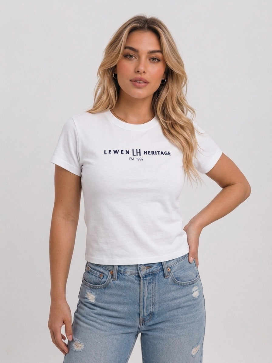 LOGO SLIM CREW NECK T-SHIRT WHITE