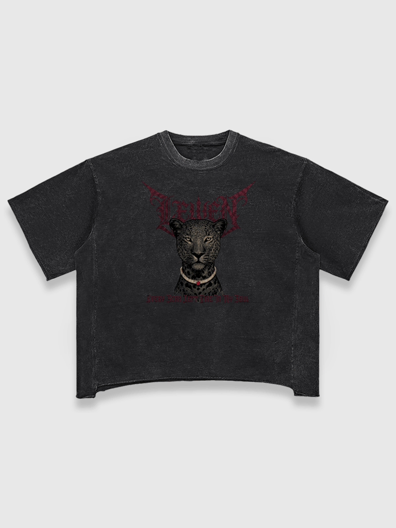 FORGED BY SCARS TEE WASHED BLACK