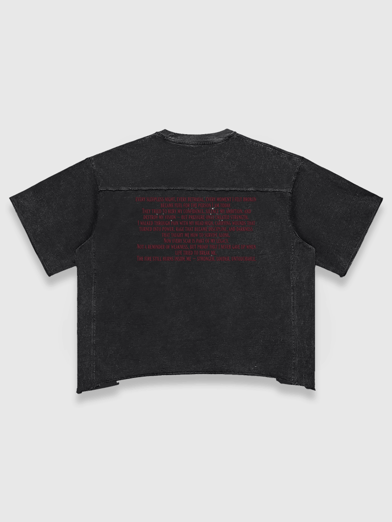FORGED BY SCARS TEE WASHED BLACK