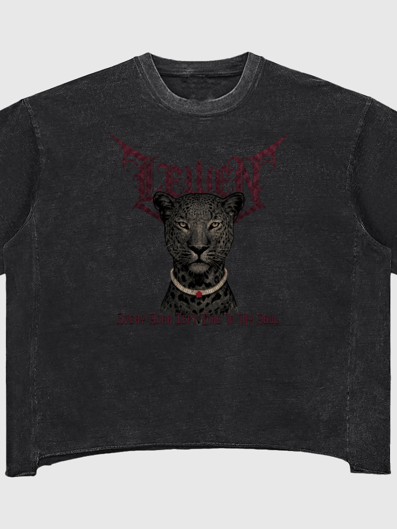FORGED BY SCARS TEE WASHED BLACK