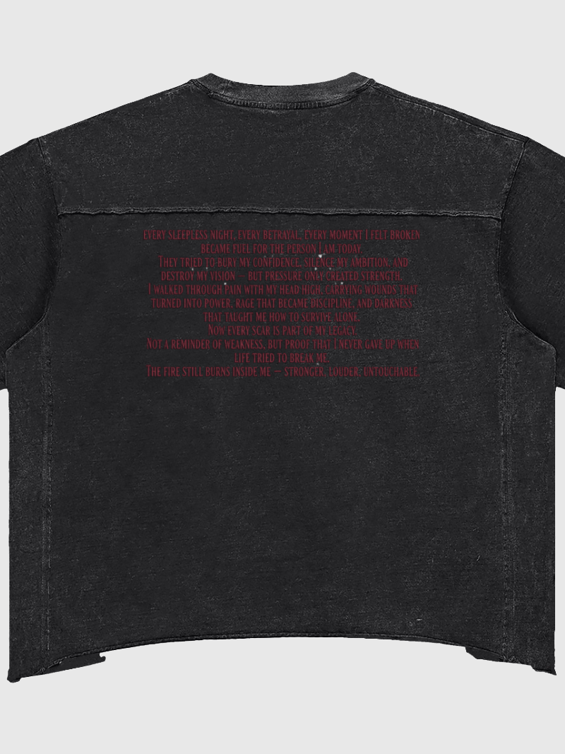 FORGED BY SCARS TEE WASHED BLACK