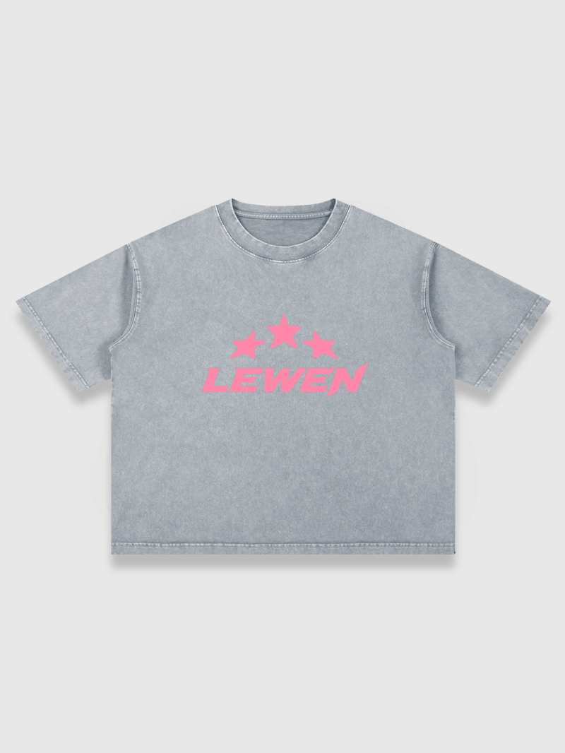 STARS TEE WASHED GRAY