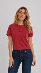 SLIM CREW NECK T-SHIRT CHILI RED