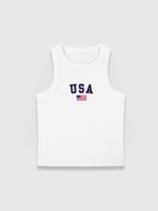 USA SLIM TANK TOP WHITE