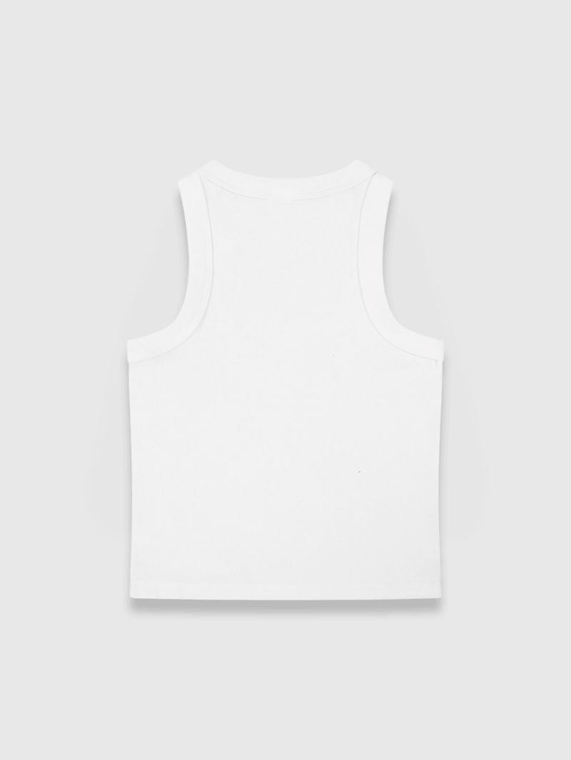 USA SLIM TANK TOP WHITE