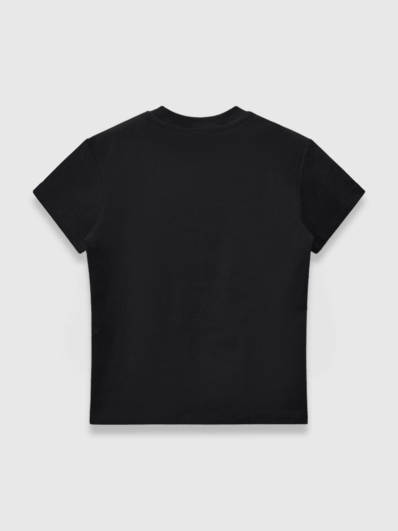 LOGO SLIM CREW NECK T-SHIRT BLACK